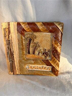 50%offw❤️ JAMAICA PHOTO ALBUM~Natural Leaf & Wood~Turtles~20 Photo Pages Holds